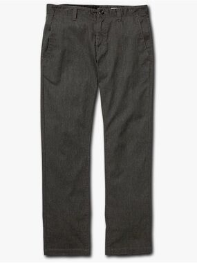 Volcom Men's Frickin Modern Stretch Straight Pants in Charcoal